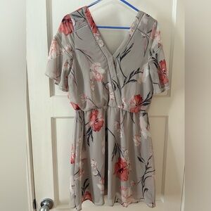 NEW Sienna Sky Medium grey floral dress